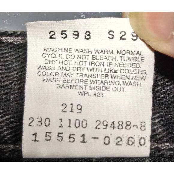 VINTAGE 2000 LEVIS 550 WOMENS JEANS SZ 14 R (32×28) RELAXED FIT TAPERED BLACK - Picture 12 of 16